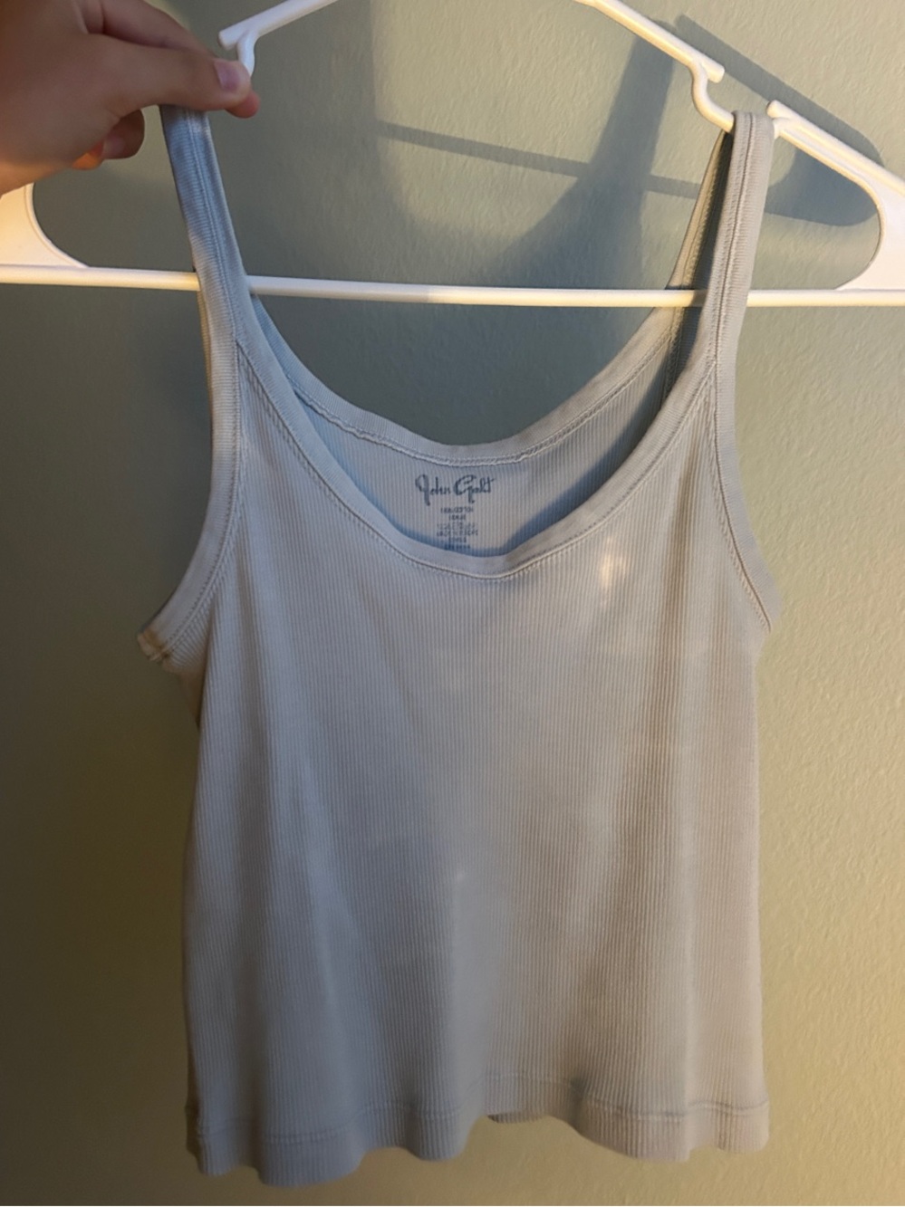 Brandy Melville Pale Blue Ribbed Tank Top